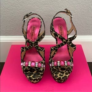 Betsey Johnson Leopard Heels